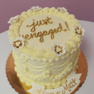 Gold & White With Vintage Piping