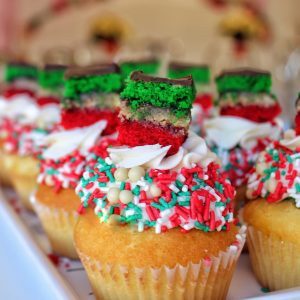 Italian Rainbow Cookie Cupcake